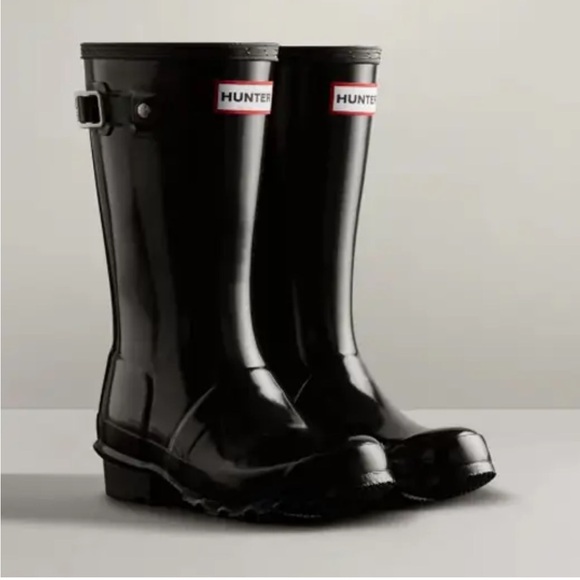 Hunter Tour Tall Patent Leather Black Women's Boots Sz 7 US EU 38 - Picture 5 of 12